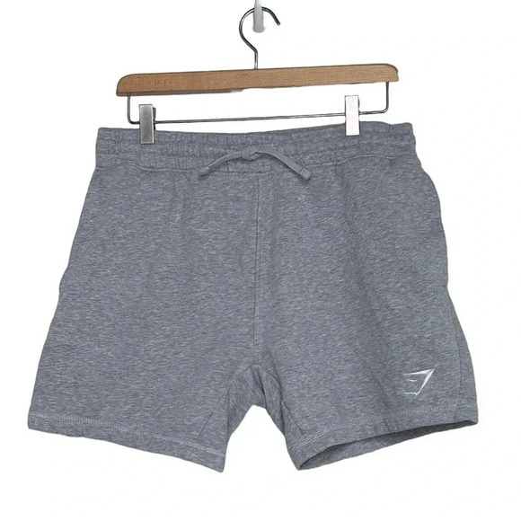 Gymshark men's‎ L gray 6" inseam workout gym drawstring waist shorts w/pockets - Picture 1 of 6
